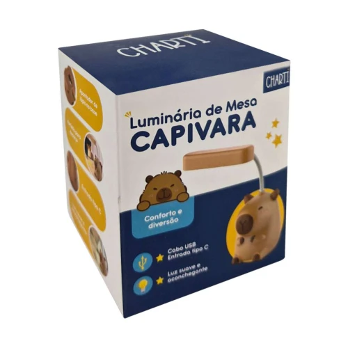 Luminária de mesa capivara usb Onyx
