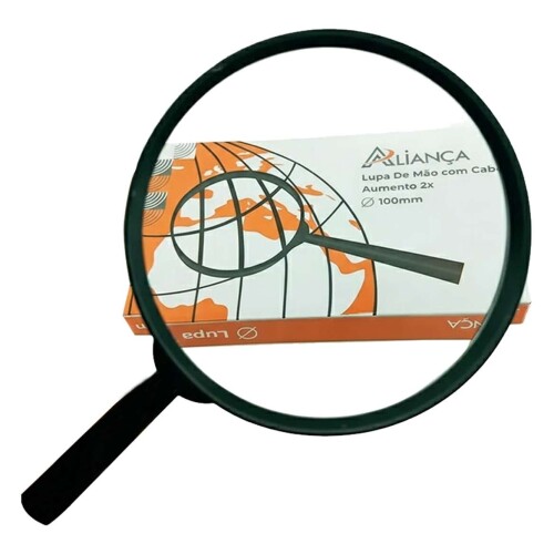 Lupa 100mm vidro aliaça Lupa 100mm vidro aliaça
