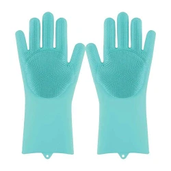 Luva multiuso de silicone cano curto esponja