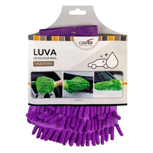 Luva multiuso microfibra chenille 14x19cm