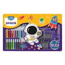 Maleta de pintura 42 peças unicornio e astronauta