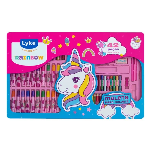 Maleta de pintura 42 peças unicornio e astronauta Maleta de pintura 42 peças unicornio e astronauta