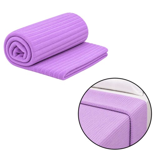 Manta microfibra casal 180x200cm canelada sortidas