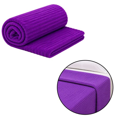 Manta microfibra casal 180x200cm canelada sortidas