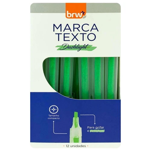 Marca texto fluorescente verde BRW