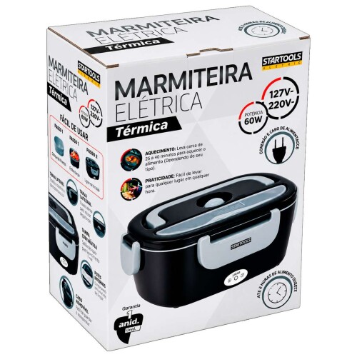 Marmita elétrica térmica bivolt 60w preta (v) Marmita elétrica térmica bivolt 60w preta (v)
