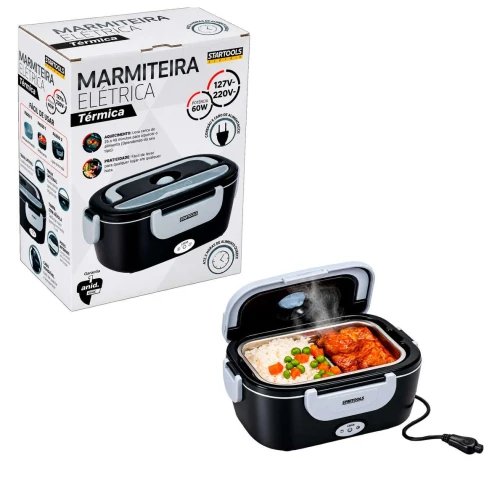 Marmita elétrica térmica bivolt 60w preta (v)