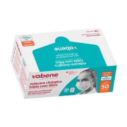 Máscara para proteção cirúrgica caixa com 50 unidades Vabene