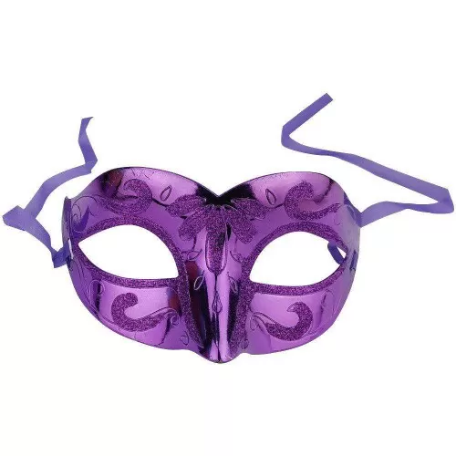 Máscara plástica carnaval com glitter sortidas Fortebras Máscara plástica carnaval com glitter sortidas Fortebras