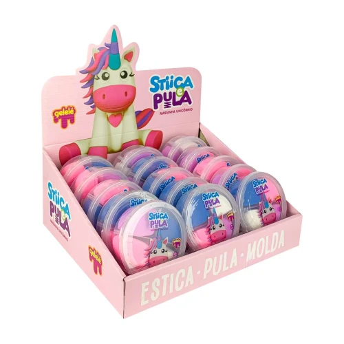 Massa de modelar 20g Unicórnio estica e pula coloridas Doce Brinquedo