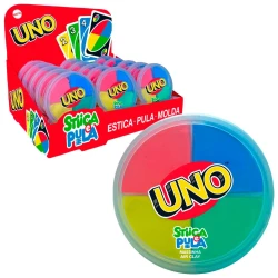 Massa de modelar 20g Uno estica e pula coloridas Doce Brinquedo