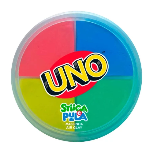 Massa de modelar 20g Uno estica e pula coloridas Doce Brinquedo