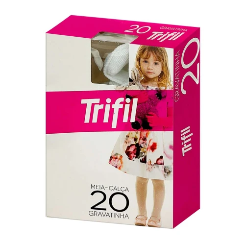 Meia calça baby branca gravatinha 8 meses a 2 anos Trifil