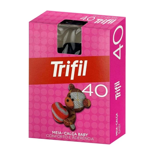 Meia calça baby fio 40 05 a 11 meses rosa claro Trifil