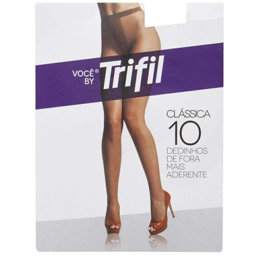 Meia calça dedinho de fora com lycra natural tamanho M Trifil