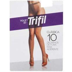 Meia calça dedinho de fora com lycra natural tamanho P Trifil