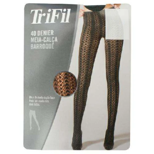 Meia calça fio 40 Barroque Iron bordô único Trifil