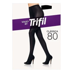 Meia calça fio 80 preto ex-grande trifil