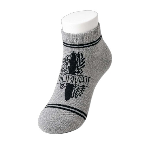 Meia esportiva Mormaii cano curto com 03 unidades 35/38 branca e cinza