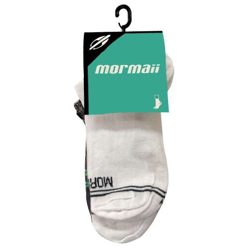 Meia esportiva Mormaii cano curto com 03 unidades 35/38 branca e cinza