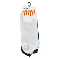 Meia esportiva cano invisível com 03 pares sortidas tamanho 39 ao 43 Trifil