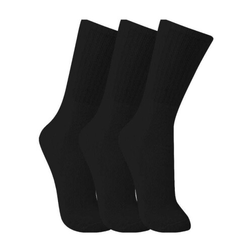 Meia esportiva trifil cano longo com 03 unidades 39/43 preta