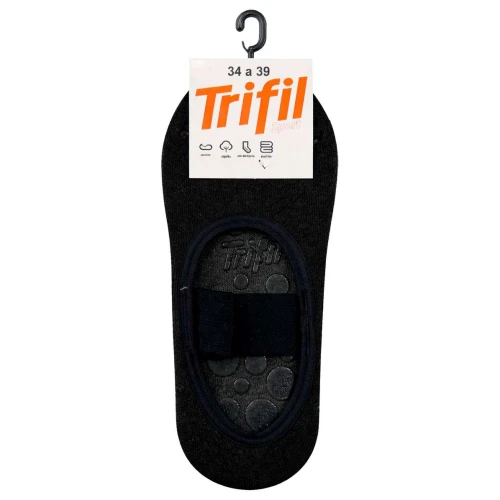 Meia feminina sapatilha pilates 34/39 preto Trifil