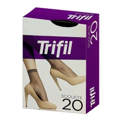 Meia fina soquete natural Trifil