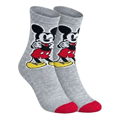 Meia juvenil masculino Mickey e amigos cano longo com 01 unidade tamanho 30 ao 35 Trifil