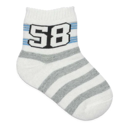 Meia infantil masculina cano longo com 01 par 24 ao 29 decorada Trifil