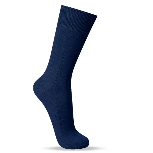 Meia social algodão canelada tamanho 38/43 azul marinho Trifil