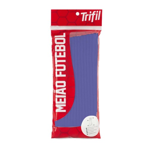 Meião de futebol juvenil médio 35/38 azul