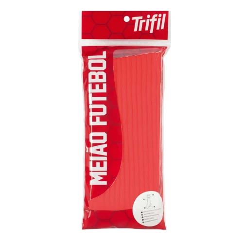 Meião de futebol juvenil pequeno 31/41 vermelho