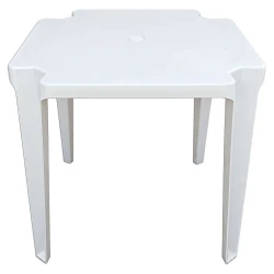 Mesa plástica quadrada monobloco branca
