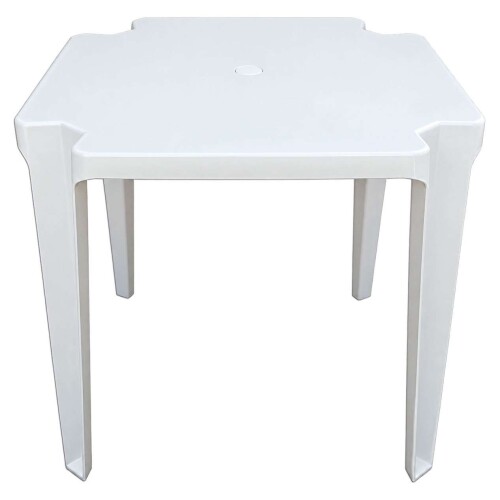 Mesa plástica quadrada monobloco branca Mesa plástica quadrada monobloco branca