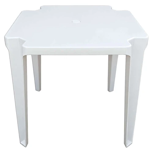 Mesa plástica quadrada monobloco branca