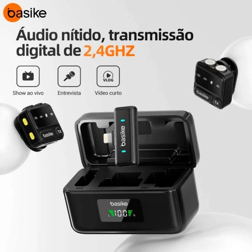 Microfone de lapela usb com 02 receptores BA-MIC0005 Inova