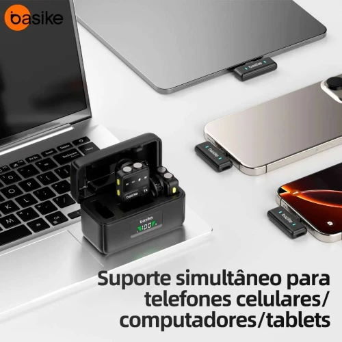 Microfone de lapela usb com 02 receptores BA-MIC0005 Inova