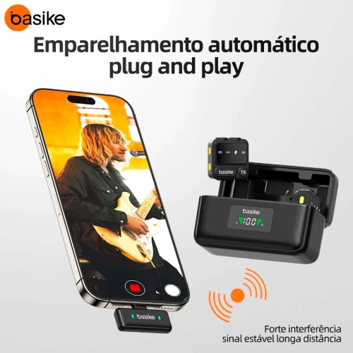 Microfone de lapela usb com 02 receptores BA-MIC0005 Inova