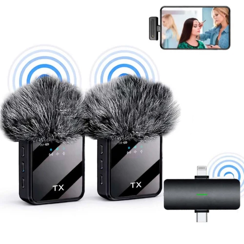 Microfone de lapela usb mini com 02 receptor mm-f15-2 Microfone de lapela usb mini com 02 receptor mm-f15-2