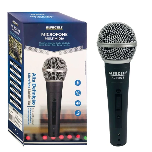 Microfone multimidia 50hz-15khz al56004 Microfone multimidia 50hz-15khz al56004