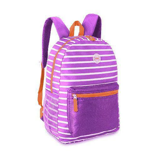 Mochila feminina listrada 43x30cm sortida Clio Style Mochila feminina listrada 43x30cm sortida Clio Style