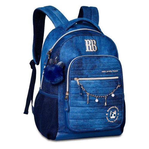 Mochila feminina rebecca bonbon 44x37cm azul Clio Style Mochila feminina rebecca bonbon 44x37cm azul Clio Style