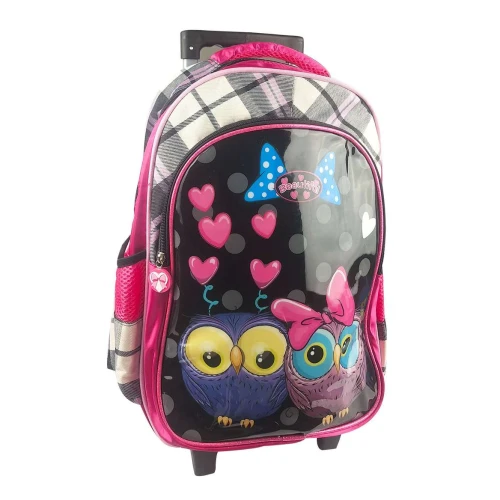 Mochila com rodinha corujinhas 39x30cm risovit