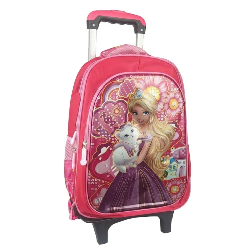 Mochila com rodinha princesa 39x28cm