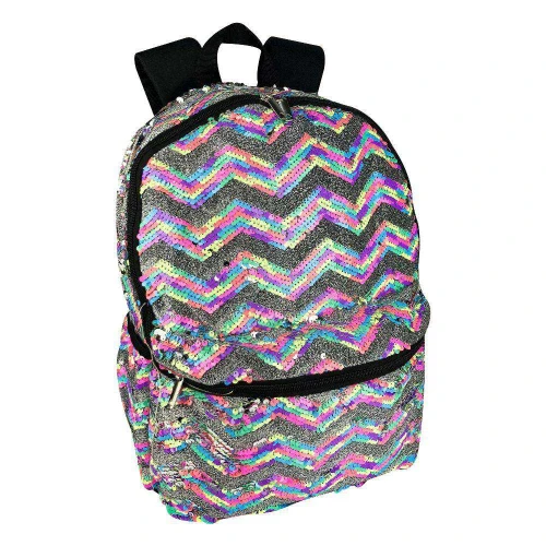 Mochila feminina com lantejoulas 42x30cm sortidas Clio Style