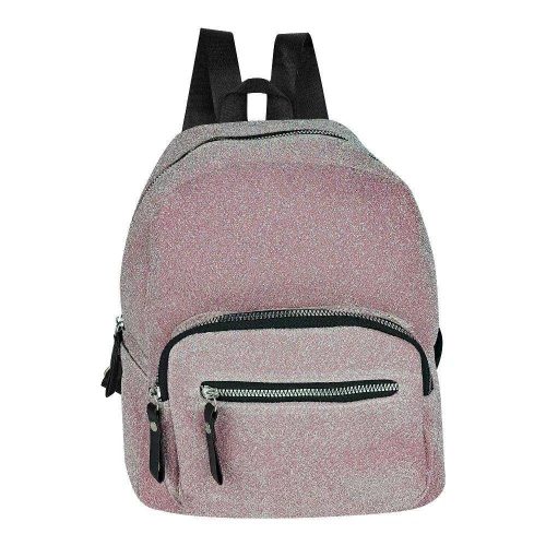 Mochila feminina glitter 35x26cm sortida Novo Século