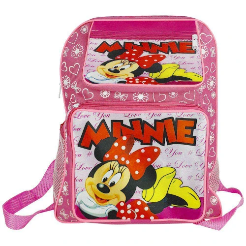 Mochila infantil 30x40 personagens sortidos Kit