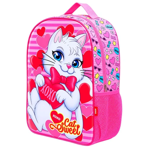 Mochila infantil gatinha e lancheira 43x30cm 6 peças Mochila infantil gatinha e lancheira 43x30cm 6 peças