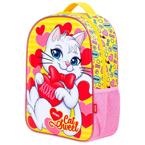 Mochila infantil gatinha e lancheira 43x30cm 6 peças Mochila infantil gatinha e lancheira 43x30cm 6 peças